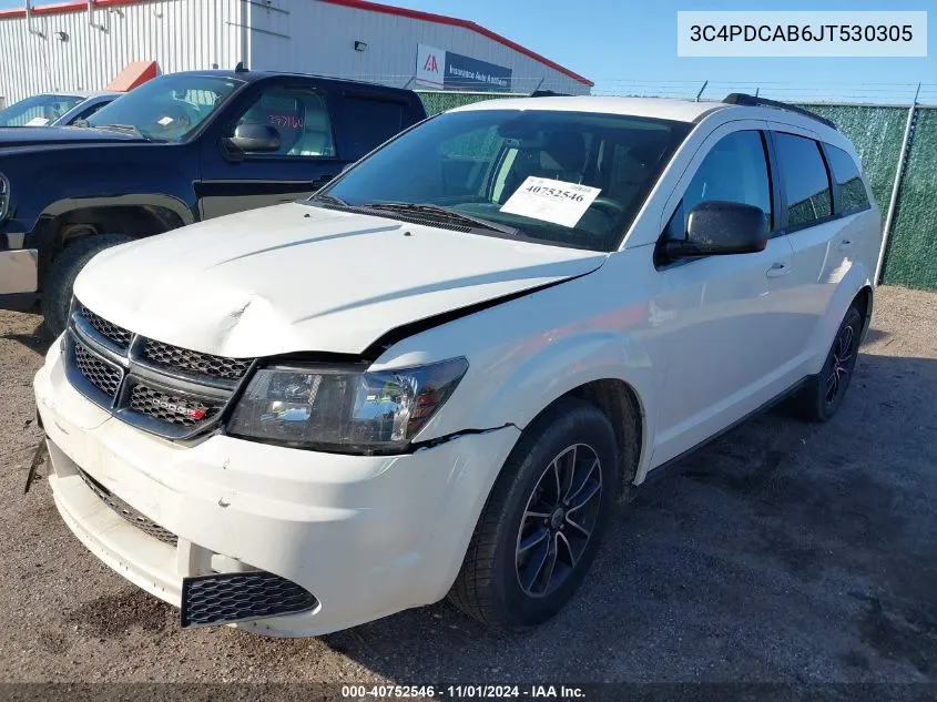 2018 Dodge Journey Se VIN: 3C4PDCAB6JT530305 Lot: 40752546