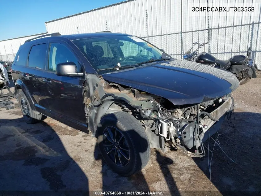 2018 Dodge Journey Se VIN: 3C4PDCABXJT363558 Lot: 40754668