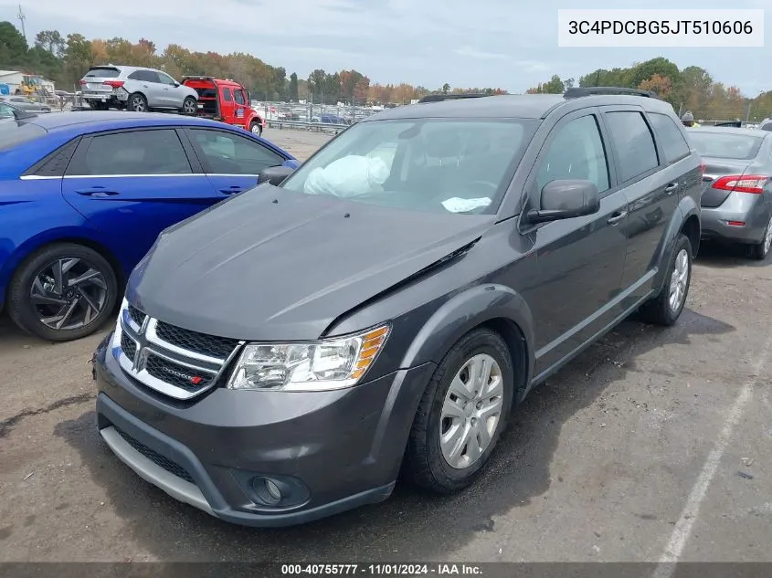 2018 Dodge Journey Sxt VIN: 3C4PDCBG5JT510606 Lot: 40755777