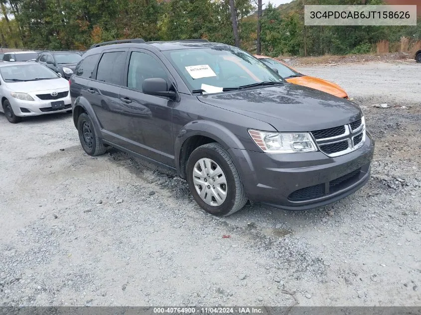 2018 Dodge Journey Se VIN: 3C4PDCAB6JT158626 Lot: 40764900