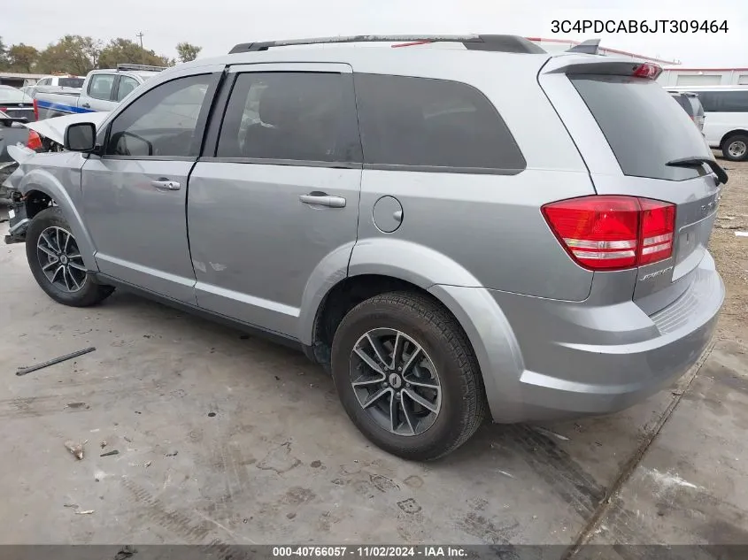 2018 Dodge Journey Se VIN: 3C4PDCAB6JT309464 Lot: 40766057