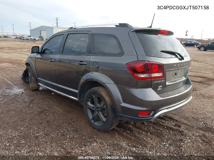 2018 Dodge Journey Crossroad VIN: 3C4PDCGGXJT507158 Lot: 40766275