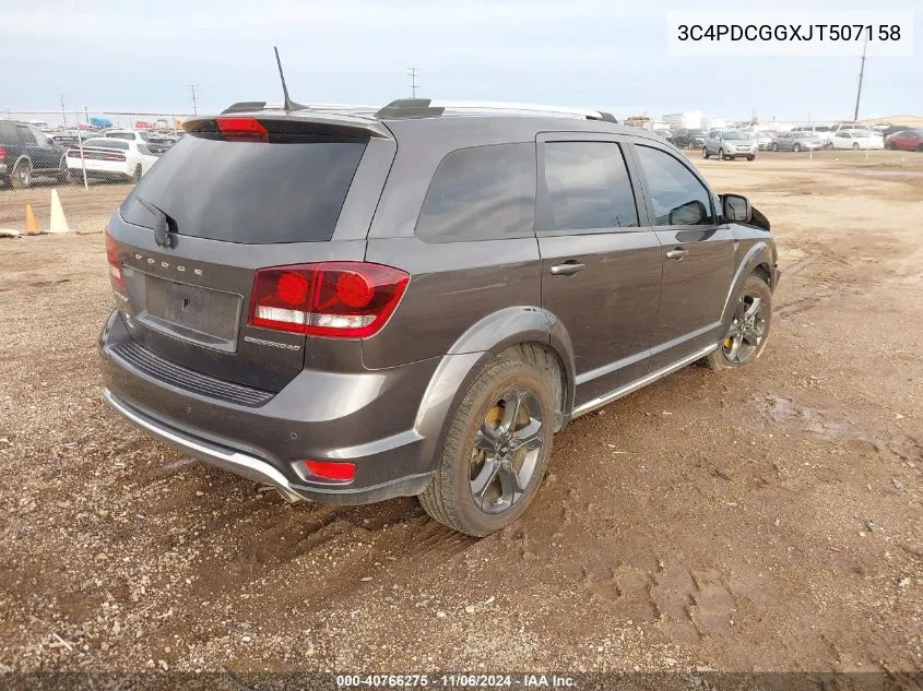 2018 Dodge Journey Crossroad VIN: 3C4PDCGGXJT507158 Lot: 40766275