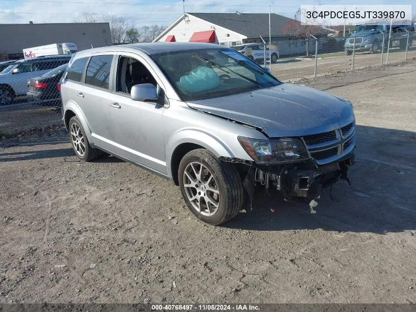 2018 Dodge Journey Gt VIN: 3C4PDCEG5JT339870 Lot: 40768497