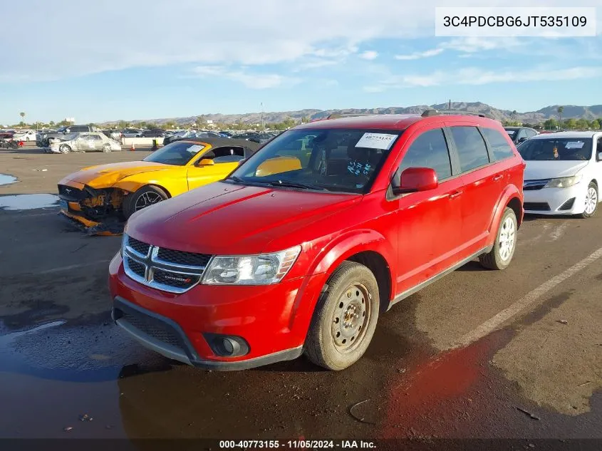 2018 Dodge Journey Sxt VIN: 3C4PDCBG6JT535109 Lot: 40773155