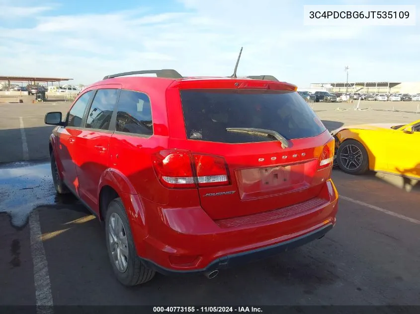 2018 Dodge Journey Sxt VIN: 3C4PDCBG6JT535109 Lot: 40773155