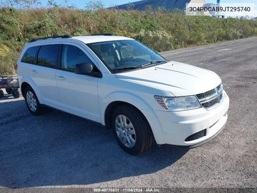 2018 Dodge Journey Se VIN: 3C4PDCAB9JT295740 Lot: 40778031