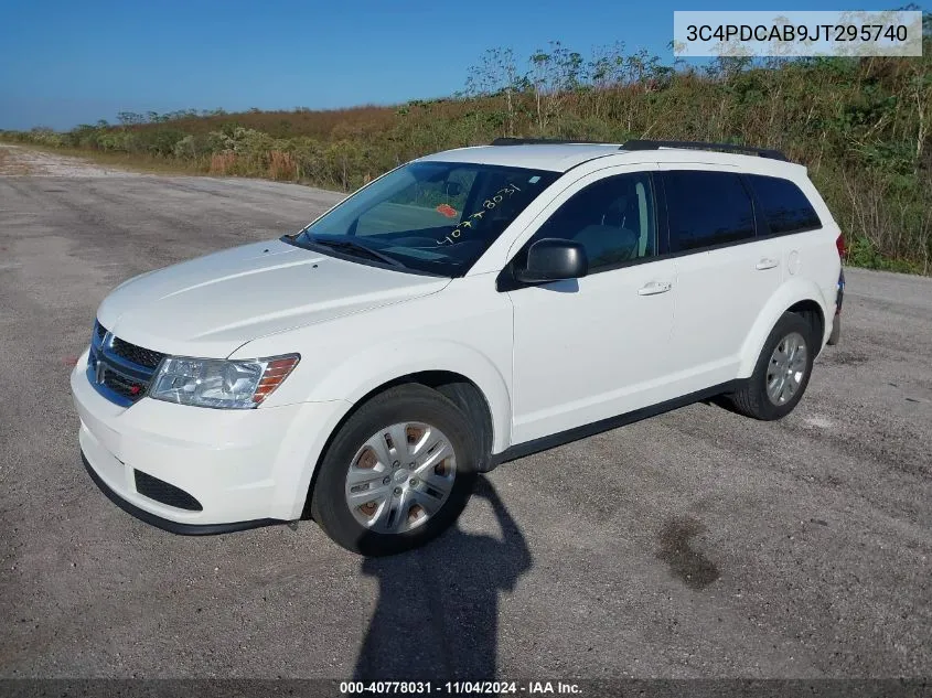 2018 Dodge Journey Se VIN: 3C4PDCAB9JT295740 Lot: 40778031