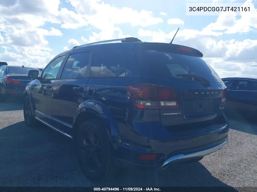 2018 Dodge Journey Crossroad VIN: 3C4PDCGG7JT421161 Lot: 40794496