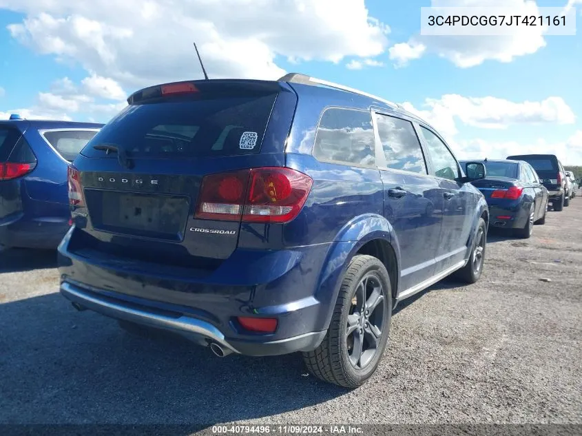 2018 Dodge Journey Crossroad VIN: 3C4PDCGG7JT421161 Lot: 40794496