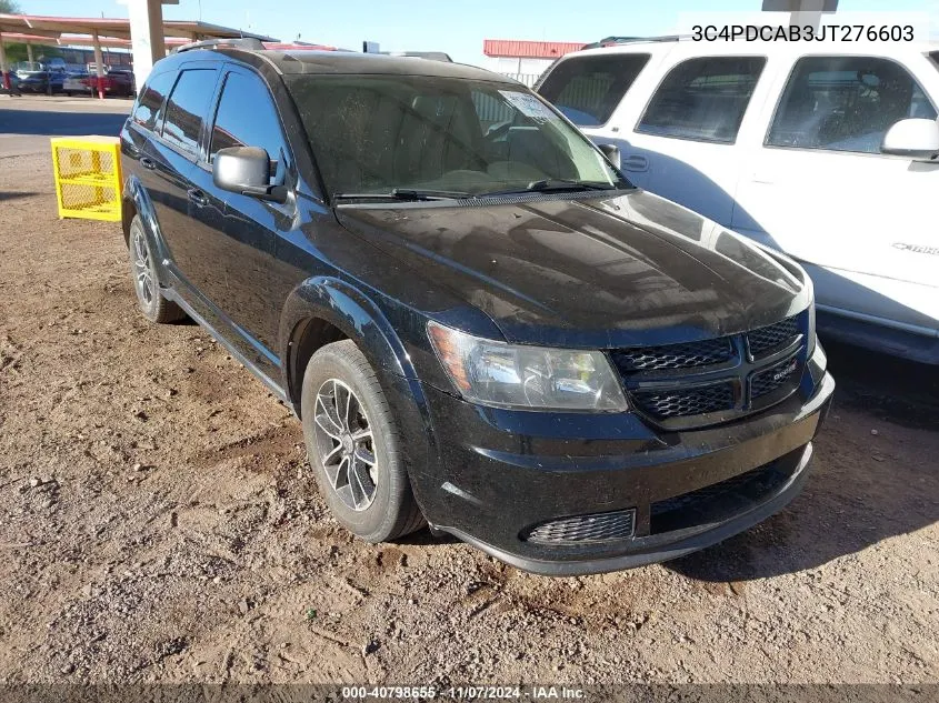 2018 Dodge Journey Se VIN: 3C4PDCAB3JT276603 Lot: 40798655