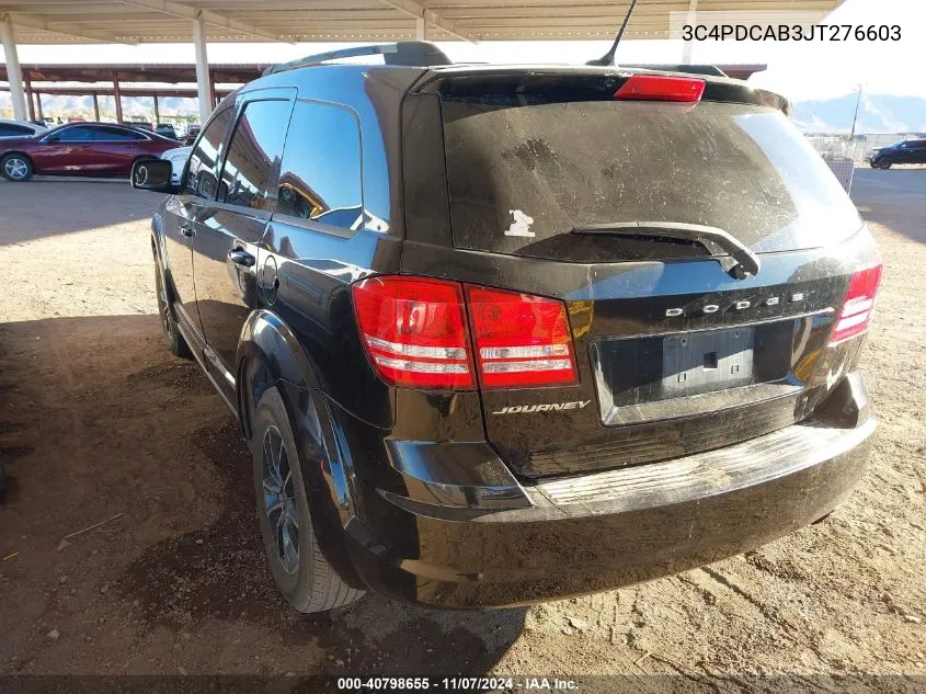 2018 Dodge Journey Se VIN: 3C4PDCAB3JT276603 Lot: 40798655