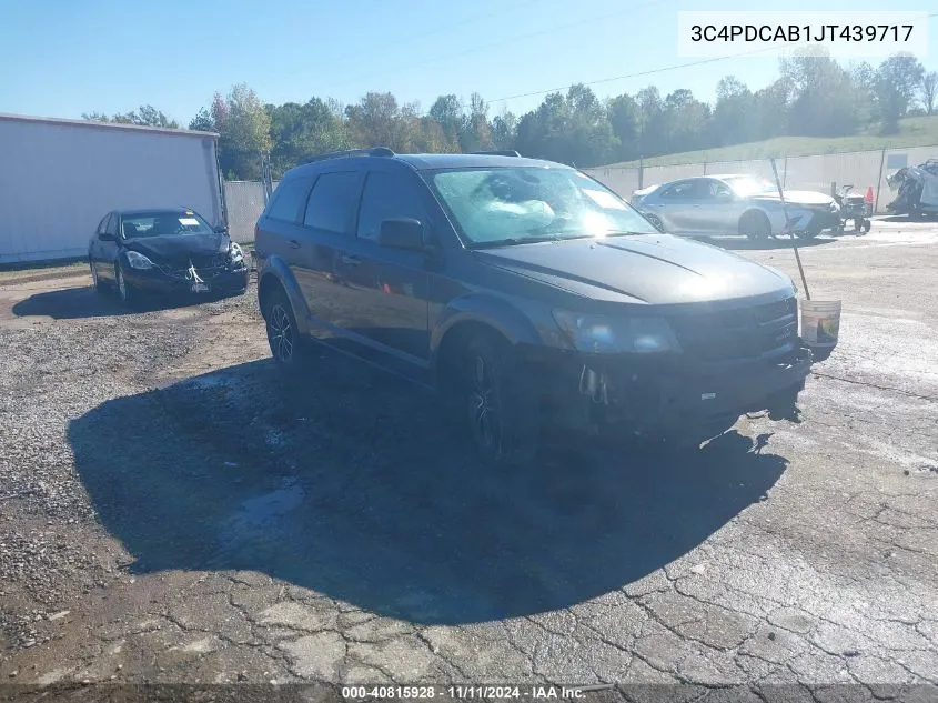 2018 Dodge Journey Se VIN: 3C4PDCAB1JT439717 Lot: 40815928