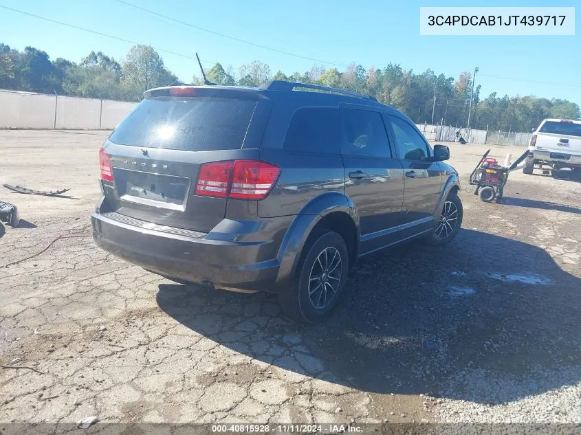 2018 Dodge Journey Se VIN: 3C4PDCAB1JT439717 Lot: 40815928