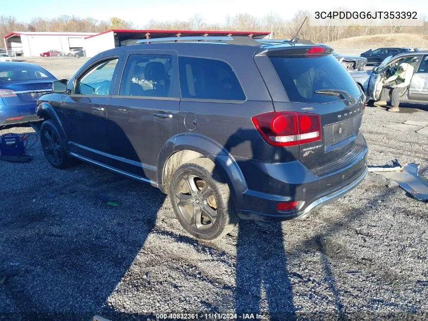 2018 Dodge Journey Crossroad Awd VIN: 3C4PDDGG6JT353392 Lot: 40832361