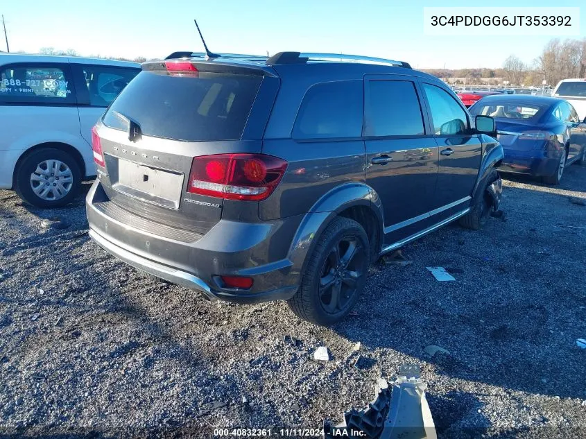 2018 Dodge Journey Crossroad Awd VIN: 3C4PDDGG6JT353392 Lot: 40832361