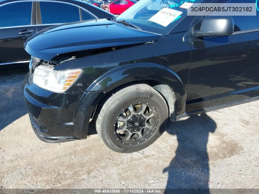 2018 Dodge Journey Se VIN: 3C4PDCAB5JT302182 Lot: 40832866