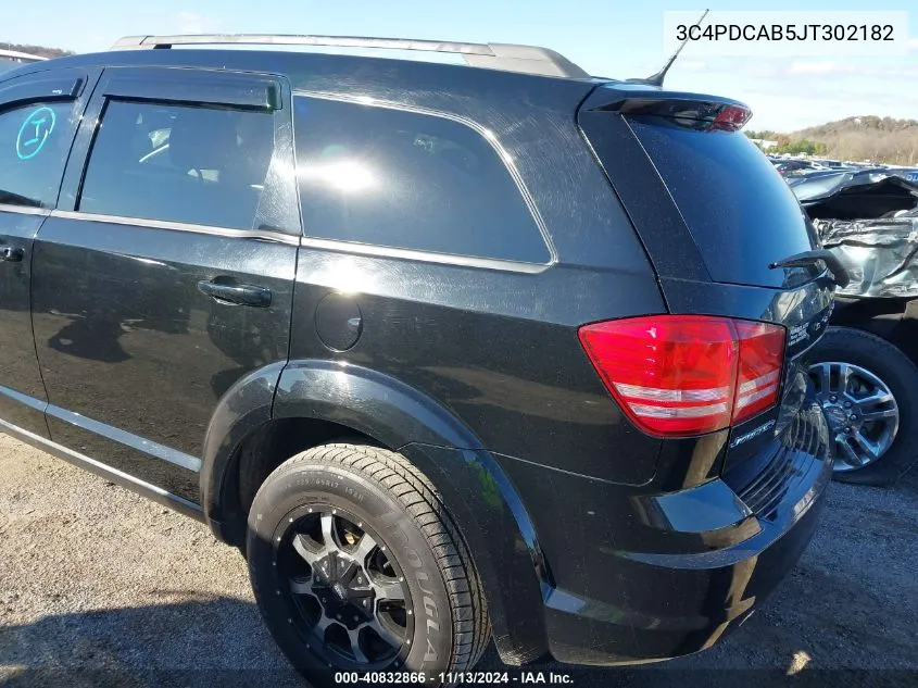 2018 Dodge Journey Se VIN: 3C4PDCAB5JT302182 Lot: 40832866