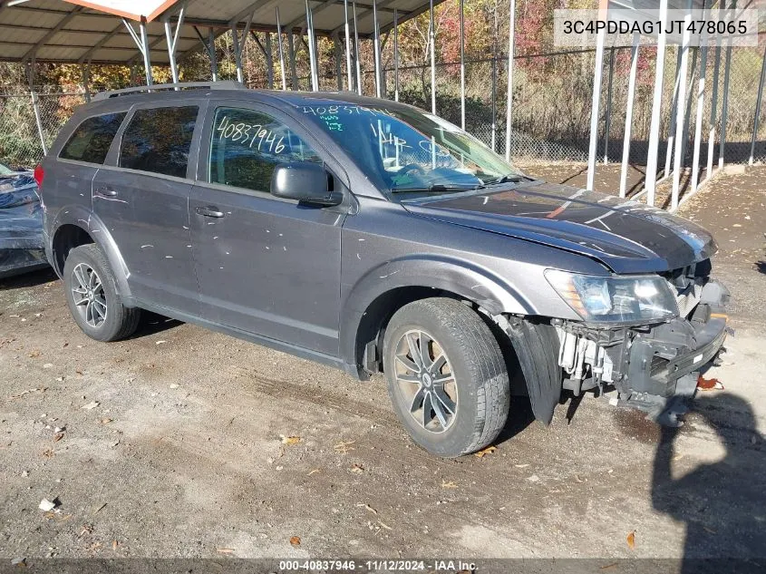 3C4PDDAG1JT478065 2018 Dodge Journey Se Awd