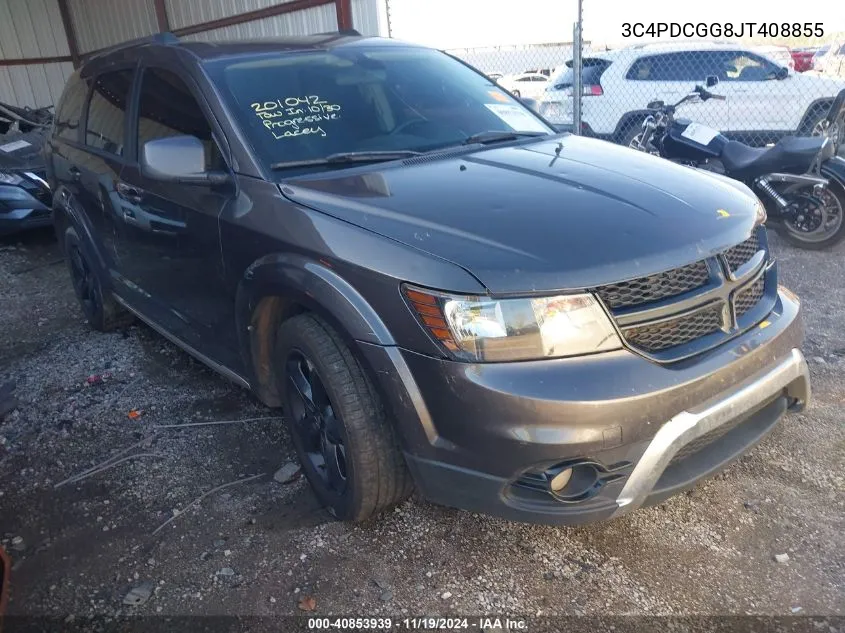 2018 Dodge Journey Crossroad VIN: 3C4PDCGG8JT408855 Lot: 40853939