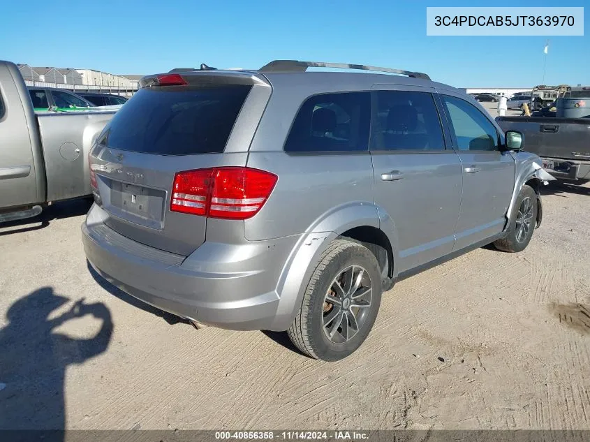 2018 Dodge Journey Se VIN: 3C4PDCAB5JT363970 Lot: 40856358