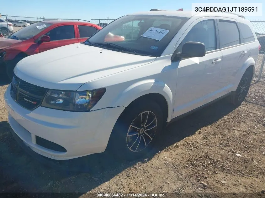 3C4PDDAG1JT189591 2018 Dodge Journey Se