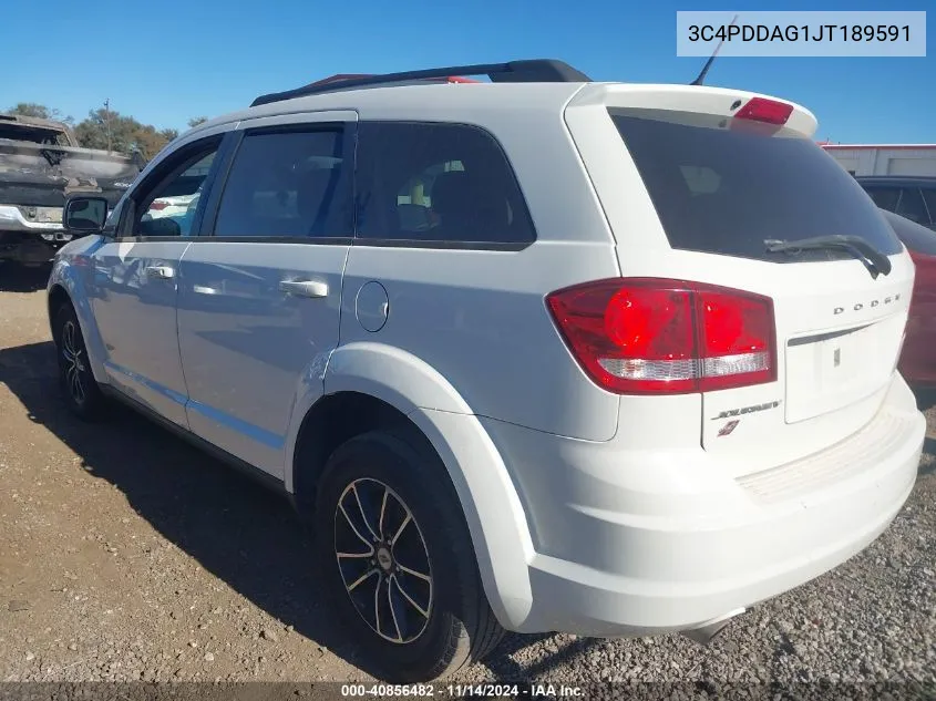 3C4PDDAG1JT189591 2018 Dodge Journey Se