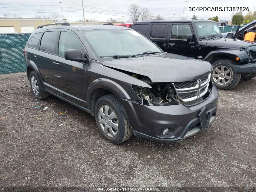 2018 Dodge Journey Se VIN: 3C4PDCAB5JT382826 Lot: 40858242