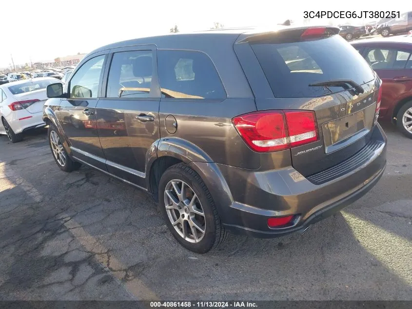 2018 Dodge Journey Gt VIN: 3C4PDCEG6JT380251 Lot: 40861458