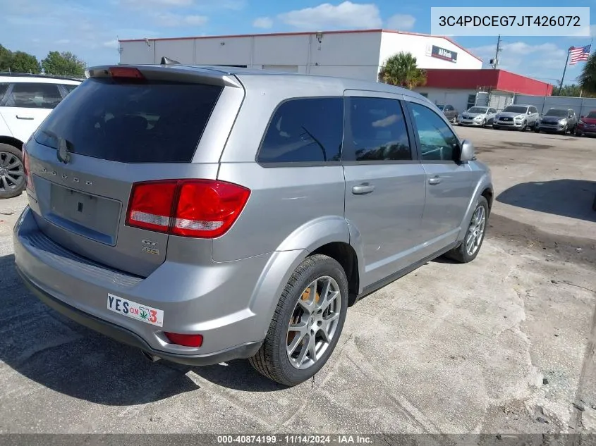 2018 Dodge Journey Gt VIN: 3C4PDCEG7JT426072 Lot: 40874199