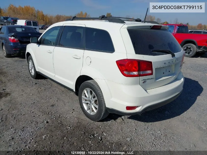 2019 Dodge Journey Sxt VIN: 3C4PDDCG8KT799115 Lot: 12130088