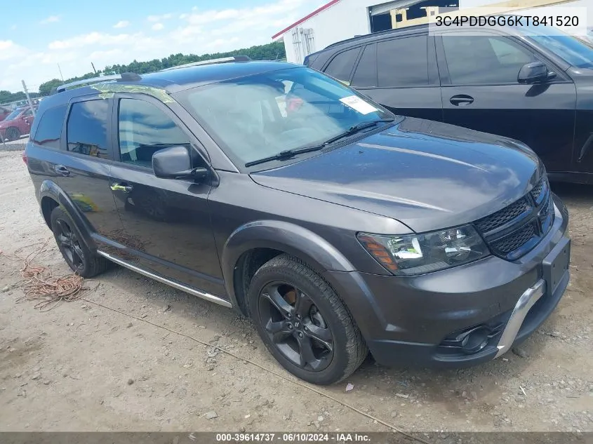 2019 Dodge Journey Crossroad Awd VIN: 3C4PDDGG6KT841520 Lot: 39614737