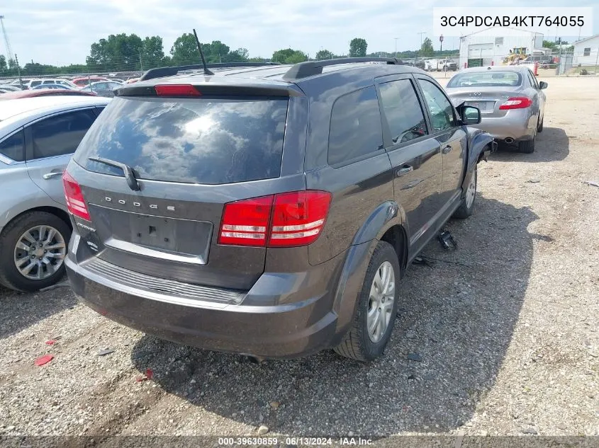 2019 Dodge Journey Se Value Package VIN: 3C4PDCAB4KT764055 Lot: 39630859