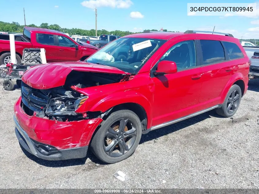 2019 Dodge Journey Crossroad VIN: 3C4PDCGG7KT809945 Lot: 39659908