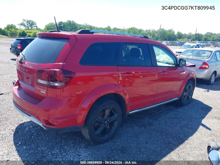 2019 Dodge Journey Crossroad VIN: 3C4PDCGG7KT809945 Lot: 39659908