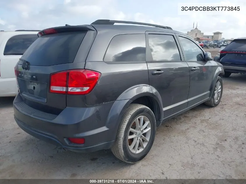 2019 Dodge Journey Se VIN: 3C4PDCBB3KT773845 Lot: 39731218