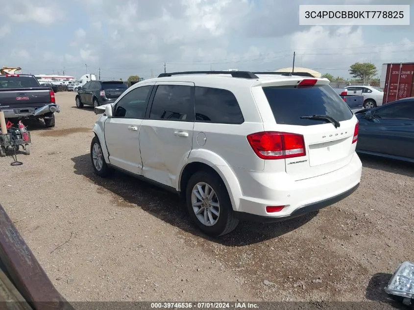 3C4PDCBB0KT778825 2019 Dodge Journey Se