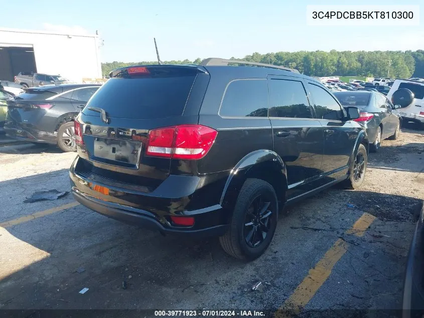 2019 Dodge Journey Se VIN: 3C4PDCBB5KT810300 Lot: 39771923