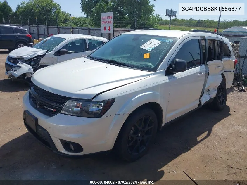 2019 Dodge Journey Se VIN: 3C4PDCBB8KT686877 Lot: 39784062