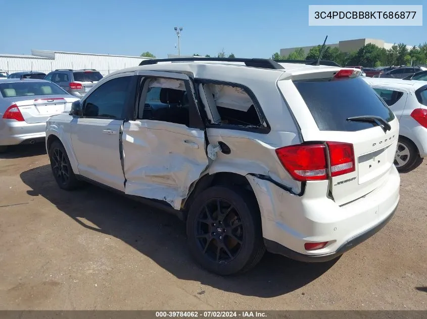 2019 Dodge Journey Se VIN: 3C4PDCBB8KT686877 Lot: 39784062