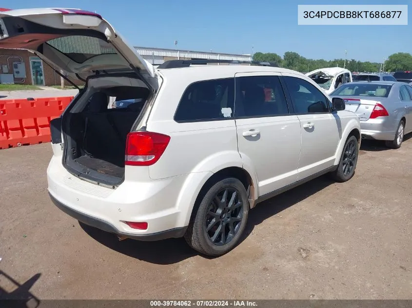 2019 Dodge Journey Se VIN: 3C4PDCBB8KT686877 Lot: 39784062