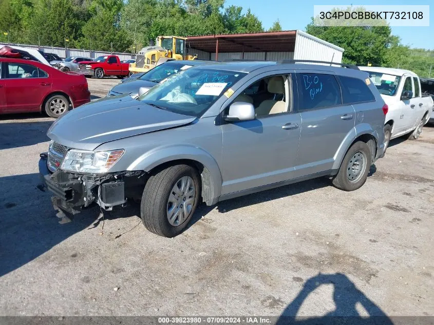 2019 Dodge Journey Se VIN: 3C4PDCBB6KT732108 Lot: 39823980