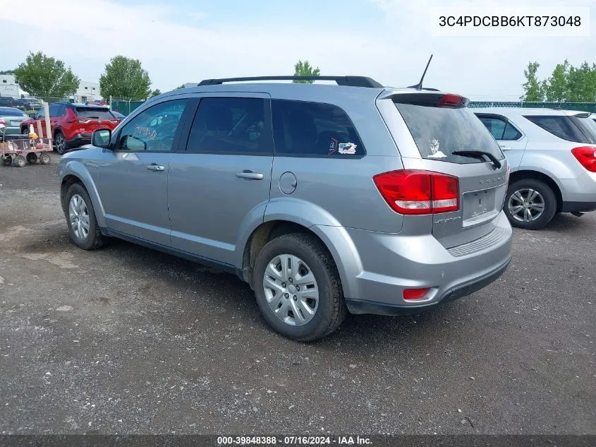 2019 Dodge Journey Se VIN: 3C4PDCBB6KT873048 Lot: 39848388