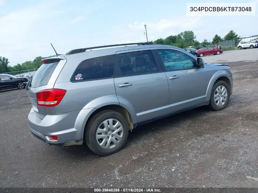 2019 Dodge Journey Se VIN: 3C4PDCBB6KT873048 Lot: 39848388