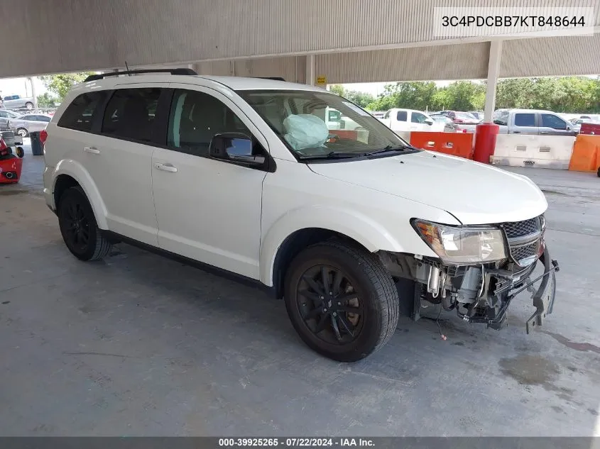 2019 Dodge Journey Se VIN: 3C4PDCBB7KT848644 Lot: 39925265