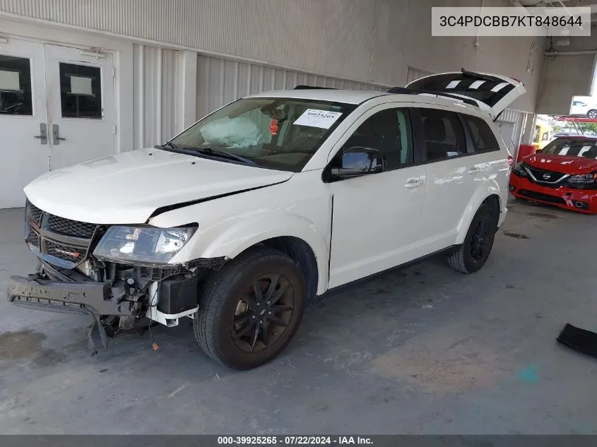 2019 Dodge Journey Se VIN: 3C4PDCBB7KT848644 Lot: 39925265