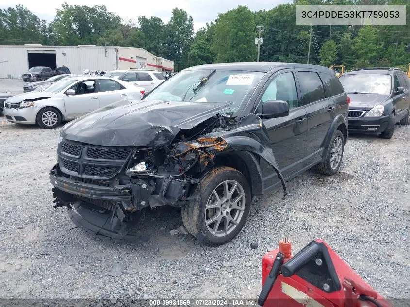 2019 Dodge Journey Gt Awd VIN: 3C4PDDEG3KT759053 Lot: 39931569