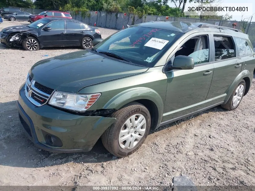 3C4PDCBB8KT804801 2019 Dodge Journey Se