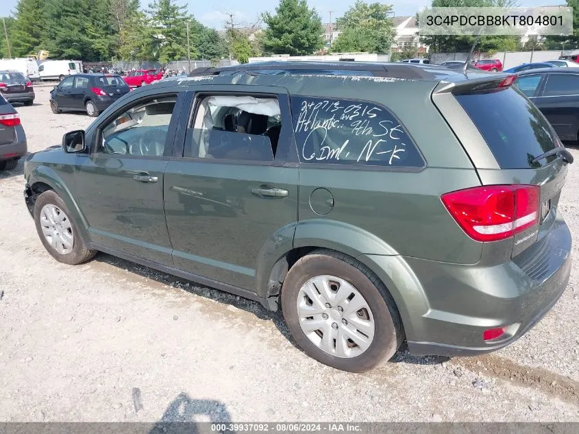 3C4PDCBB8KT804801 2019 Dodge Journey Se