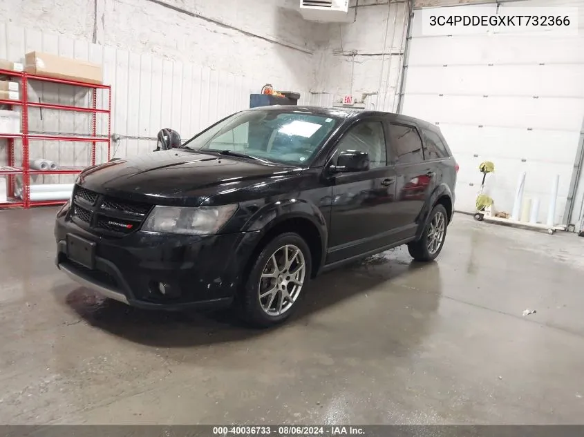 2019 Dodge Journey Gt Awd VIN: 3C4PDDEGXKT732366 Lot: 40036733